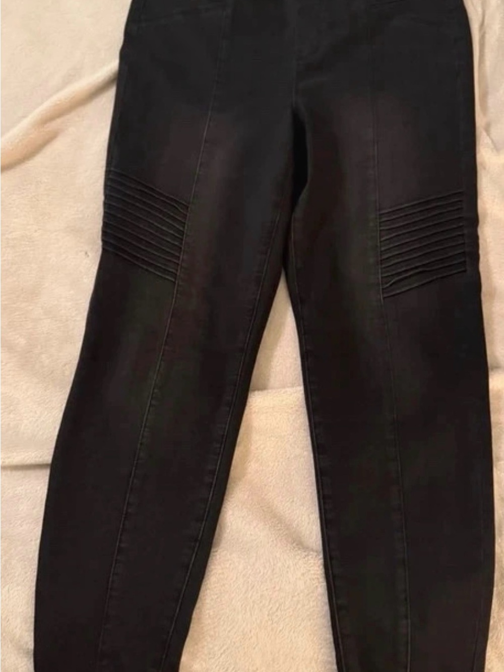 Liverpool Black Ribbed-Knee Skinny Jeans